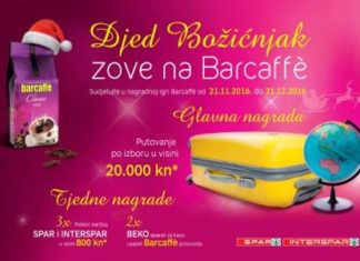 Barcaffe nagradna igra 2016: DJED BOŽIĆNJAK ZOVE NA BARCAFFE
