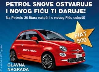 Petrol nagradna igra 2017 za automobil Fiat 500 i 100 vrijednih nagrada