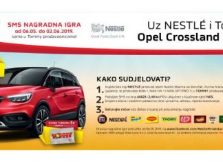 Netsle nagradna igra 2019 u Tommy trgovinama za Opel Crossland X