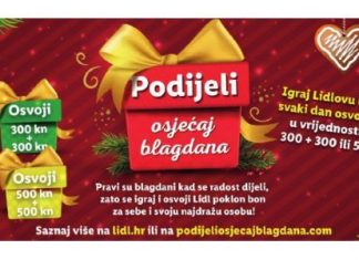 Lidl nagradna igra i nagrade za svaki dan: Podijeli osjećaj blagdana