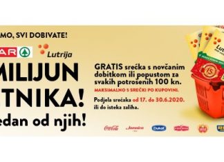 Spar i Hrvatska lutrija nagrađuju 1,5 milijuna sretnika: Jubilarna srećka – Mi slavimo, svi dobivate!