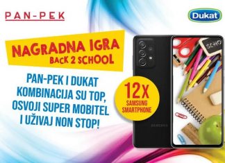 PanPek i Dukat logo i Samsung Galaxy A72 Fantomsko crni