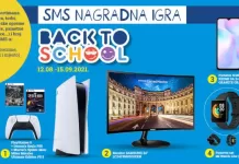 Playstation 5, monitor, pametni sat MI, slušalice Mi True Wireless, JBL vzučnik Go2, mobitel Redmi 9a i Plodine logo