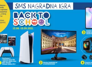 Playstation 5, monitor, pametni sat MI, slušalice Mi True Wireless, JBL vzučnik Go2, mobitel Redmi 9a i Plodine logo