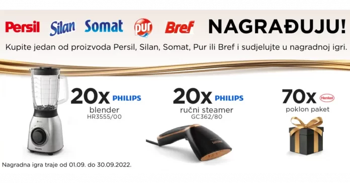 Henkel nagradna igra 2022: Persil, Silan, Somat, Pur i Bref nagrađuju