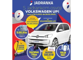 Jadranka trgovina nagradna igra 2022: S Jadrankom osvoji automobil Volkswagen UP!