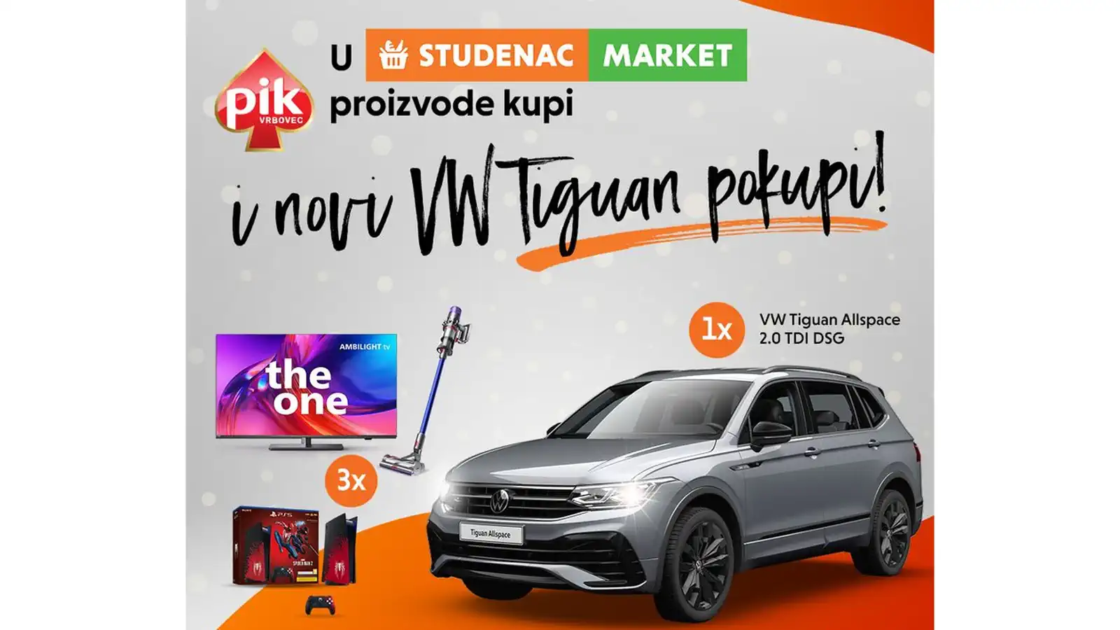 Studenac nagradna igra: U Studencu PIK proizvode kupi i automobil VW Tiguan pokupi!