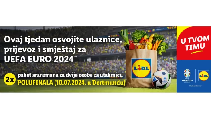 Lidl nagradna igra za ulaznice za eliminacijsku fazu UEFA EURO 2024!