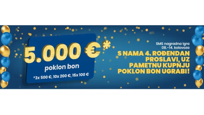 Eurospin-nagradna-igra-S-nama-4-rođendan-proslavi-uz-pametnu-kupnju-poklon-bon-ugrabi
