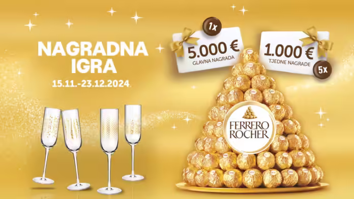 Ferrero Rocher nagradna igra 2024: Dodaj Božiću zlatni sjaj