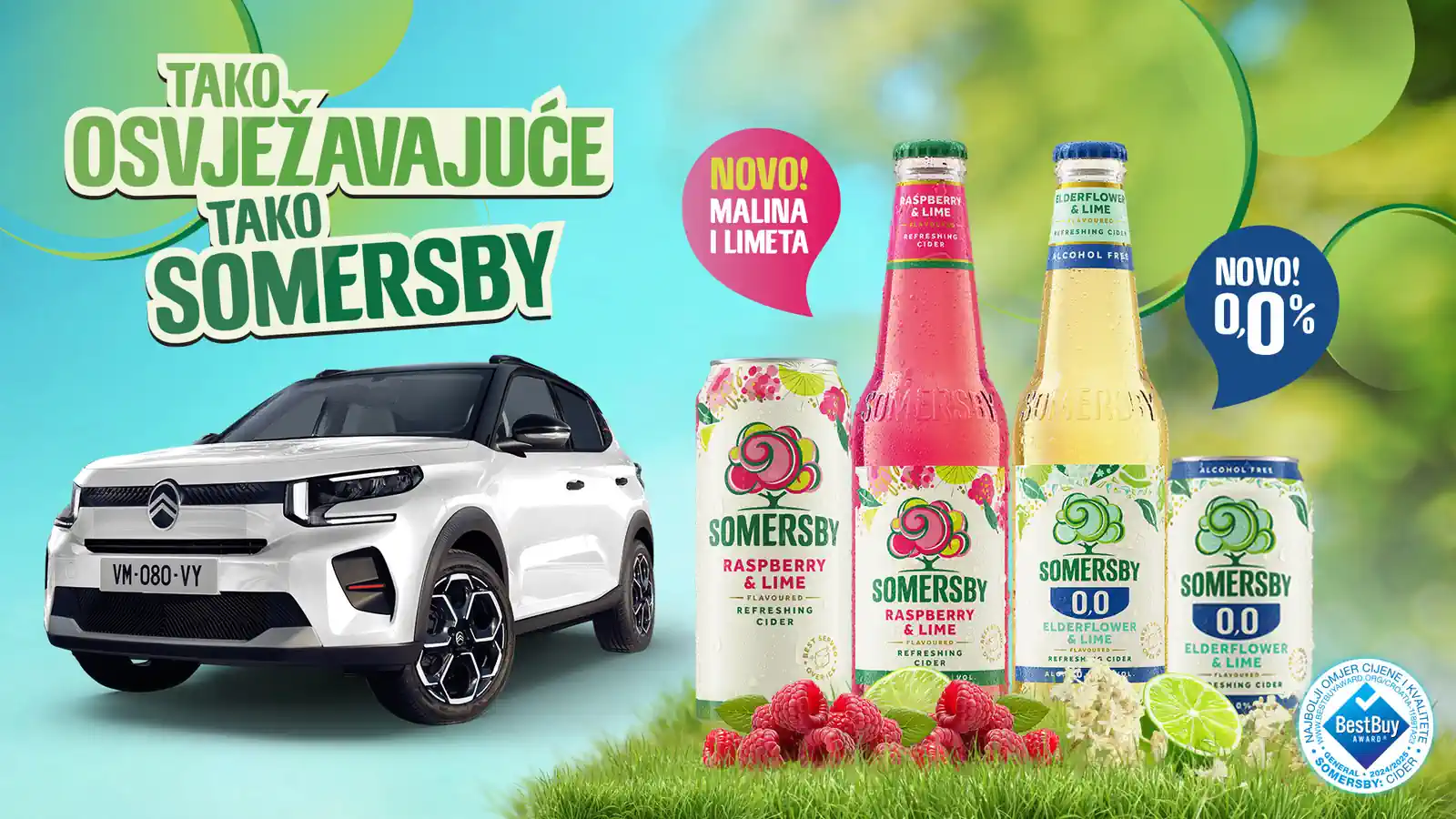 Somersby nagradna igra 2025: U Somersby stilu, ljeto u novom automobilu