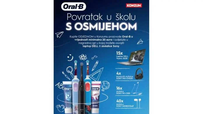 Oral-B nagradna igra 2025: Povratak u školu S OSMIJEHOM