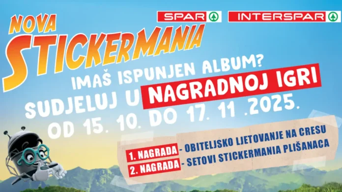 Spar nagradna igra 2025: STICKERMANIA – Životinje šampioni