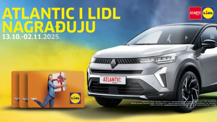 ATLANTIC i Lidl nagradna igra 2025 za automobil Renault Captur