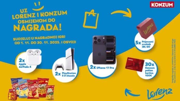 Lorenz nagradna igra 2025: Uz Lorenz i Konzum osmijehom do nagrada