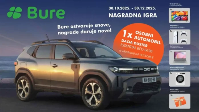 Bure nagradna igra 2025: Bure ostvaruje snove, nagrade daruje nove!