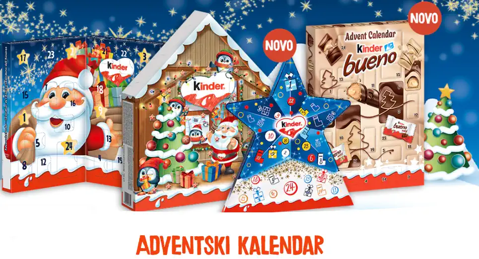 Kinder adventski kalendar 2025