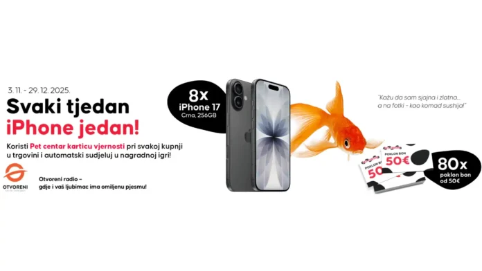 Pet centar nagradna igra 2025: SVAKI TJEDAN iPHONE JEDAN