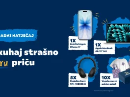 Vegeta nagradni natječaj "Strašno dobra priča", a nagrade su: Iphone 17, Apple MacBook Air 13″ M4, Sony slušalice WH-1000XM5 i Vegeta MERCH