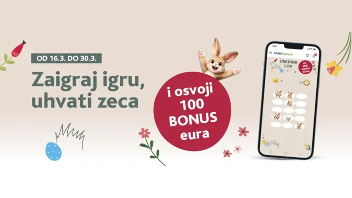 MultiPlusCard nagradna igra: Uhvati zeca i osvoji 100 bonus eur MultiPlusCard nagradna igra: Uhvati zeca i osvoji 100 bonus eur