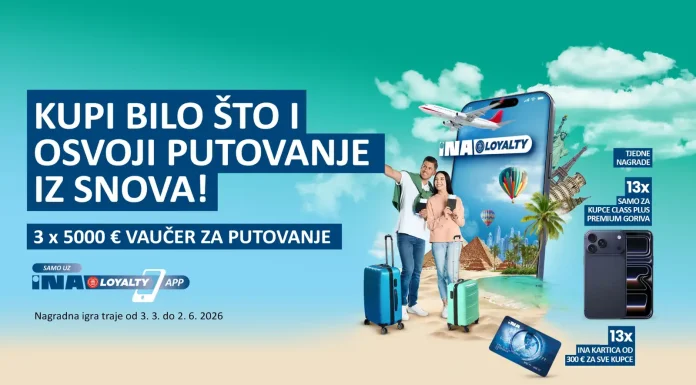 INA nagradna igra 2026 za putovanja iz snova, iPhone 17 Pro i INA kartice