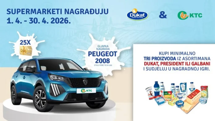 KTC nagradna igra 2026: Uz Dukat i KTC do automobila Peugeot 2008 KTC nagradna igra 2026: Uz Dukat i KTC do automobila Peugeot 2008