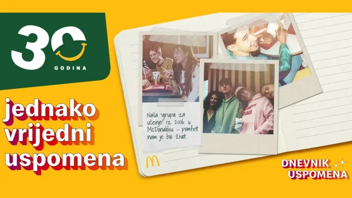 McDonald's nagradna promocija: Dnevnik uspomena McDonald's nagradna promocija: Dnevnik uspomena
