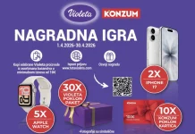 Violeta nagradna igra u Konzumu za iPhone,Apple satove i poklone Violeta nagradna igra u Konzumu za iPhone,Apple satove i poklone
