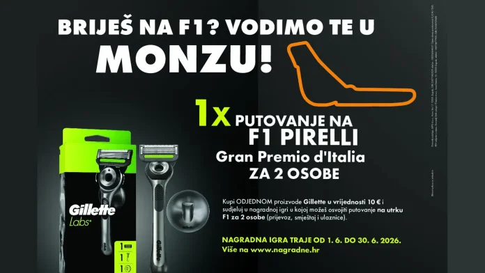 Gillette nagradna igra 2026: Briješ na F1? Vodimo te u Monzu! Gillette nagradna igra 2026: Briješ na F1? Vodimo te u Monzu!