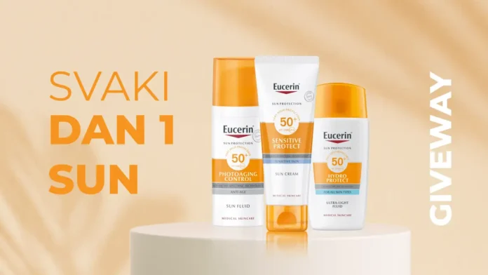 Eucerin nagradna igra 2026: Eucerin svaki dan 1 Sun Eucerin nagradna igra 2026: Eucerin svaki dan 1 Sun