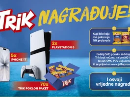 Trik nagradna igra 2026: Trik NAGRAĐUJE