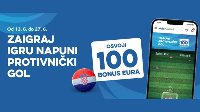 MultiPlus Card nagradna igra 2026: Napuni protivnički gol i osvoji 100 BONUS eura