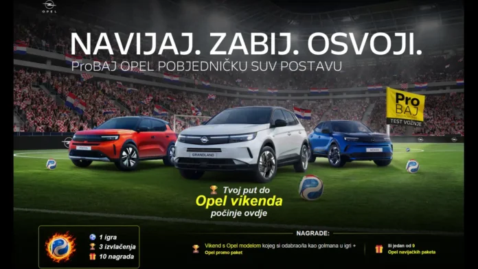 Opel nagradna igra 2026: Navijaj. Zabij. Osvoji.