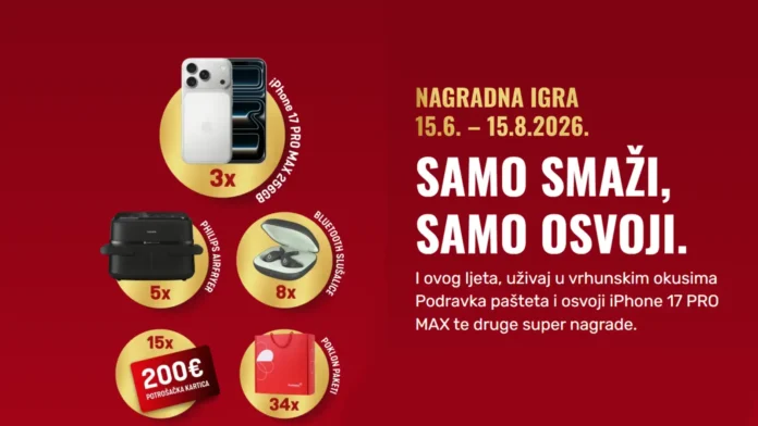 Podravka nagradna igra 2026: Samo Smaži, Samo Osvoji