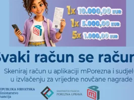 Porezna uprava nagradna igra 2026: Svaki račun se računa!