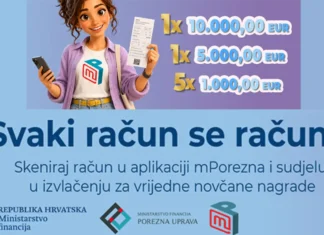 Porezna uprava nagradna igra 2026: Svaki račun se računa!