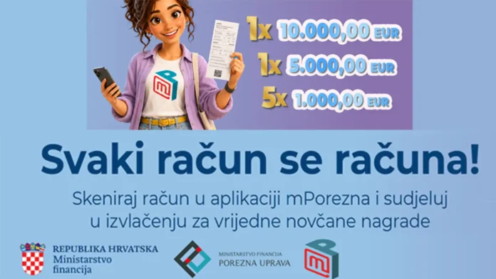 Porezna uprava nagradna igra 2026: Svaki račun se računa!