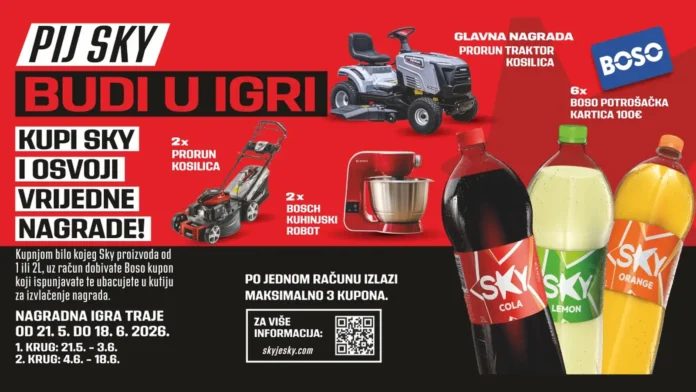 Boso d.o.o. nagradna igra 2026: PIJ SKY, BUDI U IGRI! Boso d.o.o. nagradna igra 2026: PIJ SKY, BUDI U IGRI!