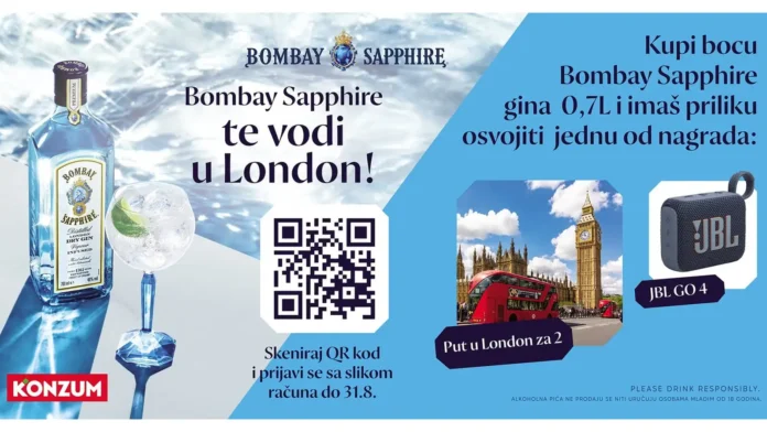 Bombay Sapphire nagradna igra: Osvoji put u London Bombay Sapphire nagradna igra: Osvoji put u London