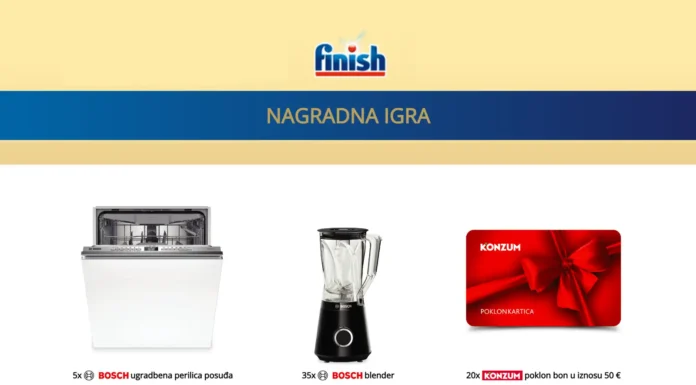 Finish nagradna igra: Kupi Finish i osvoji Bosch