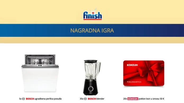 Finish nagradna igra: Kupi Finish i osvoji Bosch Finish nagradna igra: Kupi Finish i osvoji Bosch