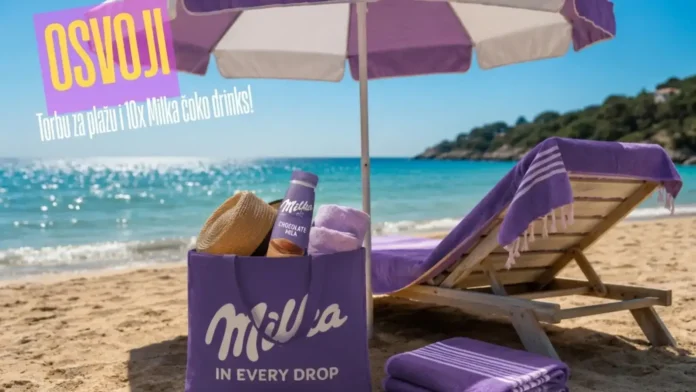 Osvoji Milka torbu za plažu i 10 Milka čokoladnih napitaka