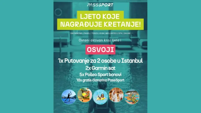 PassSport nagradna igra 2026: Ljeto koje nagrađuje kretanje! PassSport nagradna igra 2026: Ljeto koje nagrađuje kretanje!
