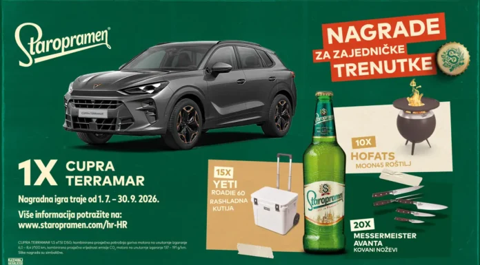 Staropramen nagradna igra 2026 za automobil CUPRA TERRAMAR