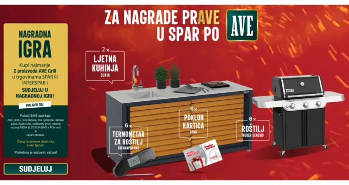 AVE Grill nagradna igra 2026: ZA NAGRADE PRAVE U SPAR PO AVE