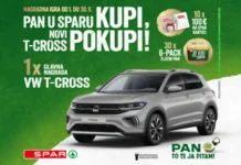 Pan nagradna igra 2026 za automobil VW T-Cross Pan nagradna igra 2026 u SPAR trgovinama za automobil VW T-Cross