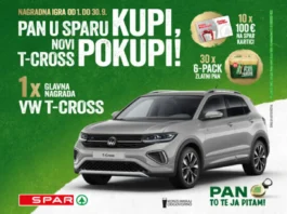 Pan nagradna igra 2026 u SPAR trgovinama za automobil VW T-Cross