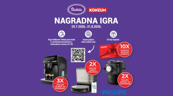 Violeta nagradna igra 2026: KONZUM I VIOLETA NAGRADNA IGRA