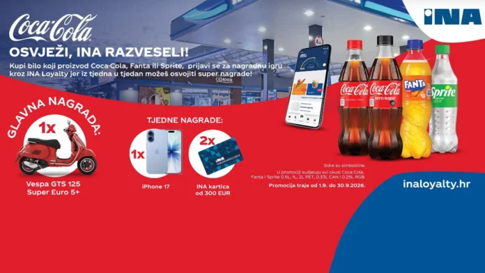 Coca-Cola nagradna igra 2026: Coca-Cola osvježi, INA razveseli!