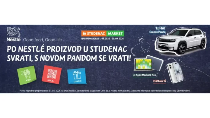 Neste nagradna igra u Studenac marketu za automobil FIAT Grande Panda